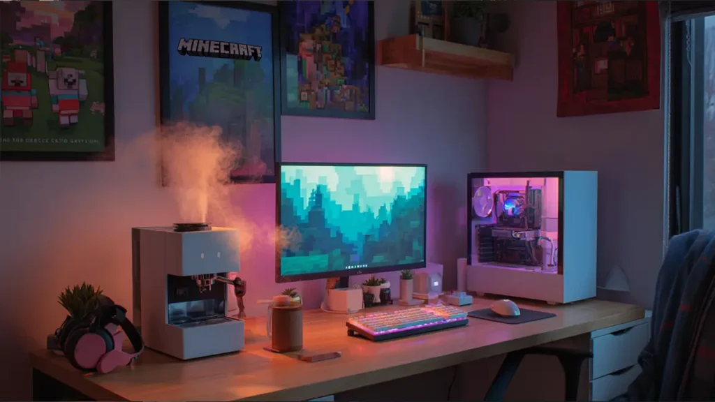 setup gamer cafe rgb 2025